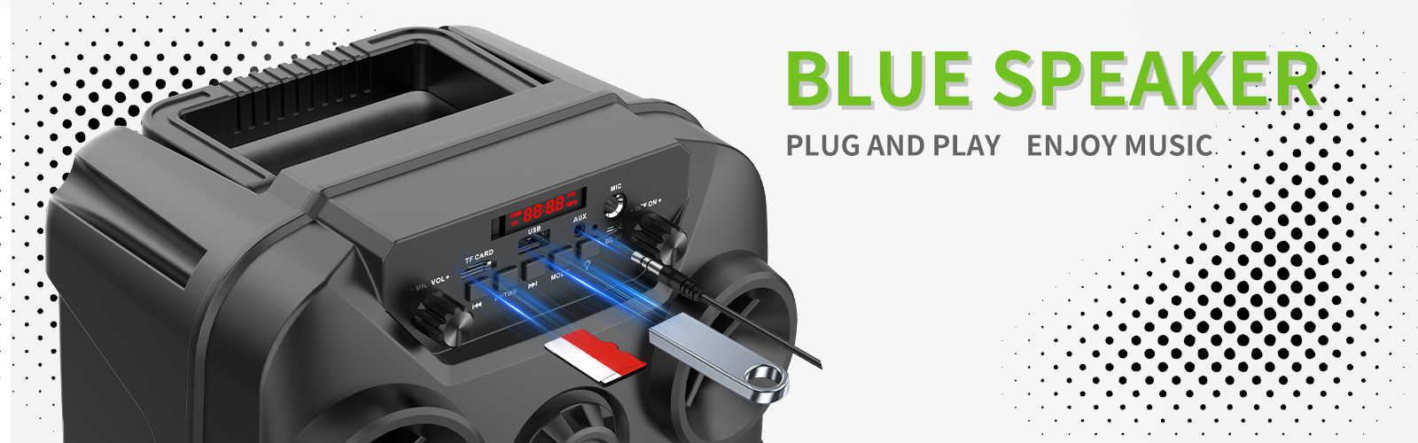 Bluetooth speaker, portable speaker, wireless speaker